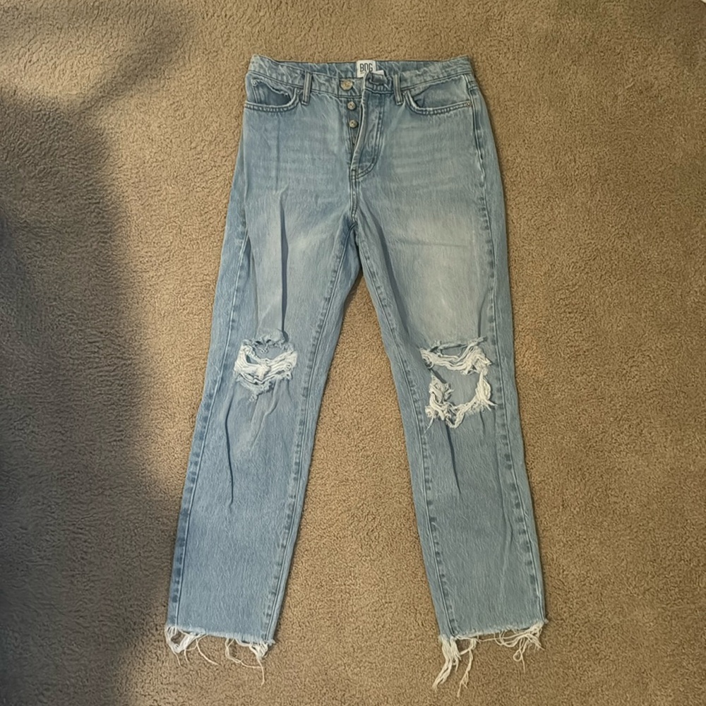 BDG slim straight distressed jeans